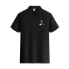Summer new style pure color faux cotton lapel polo shirt, lapel short-sleeved business casual fashion men's POLO shirt Item Picture